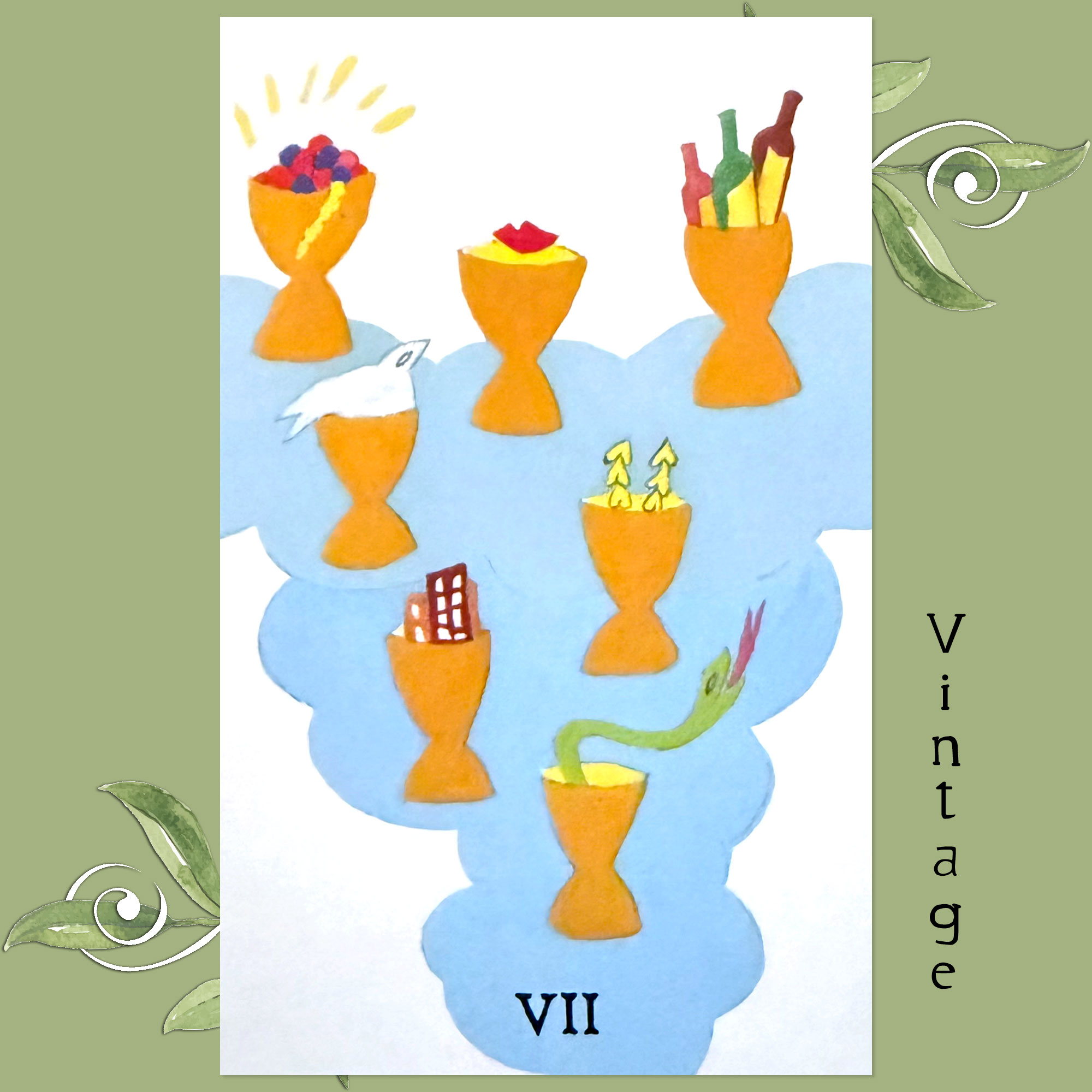 Laughing Eye Weeping Eye Tarot - Seven of Cups