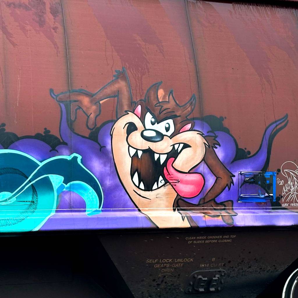 Tasmanian Devil Train Art