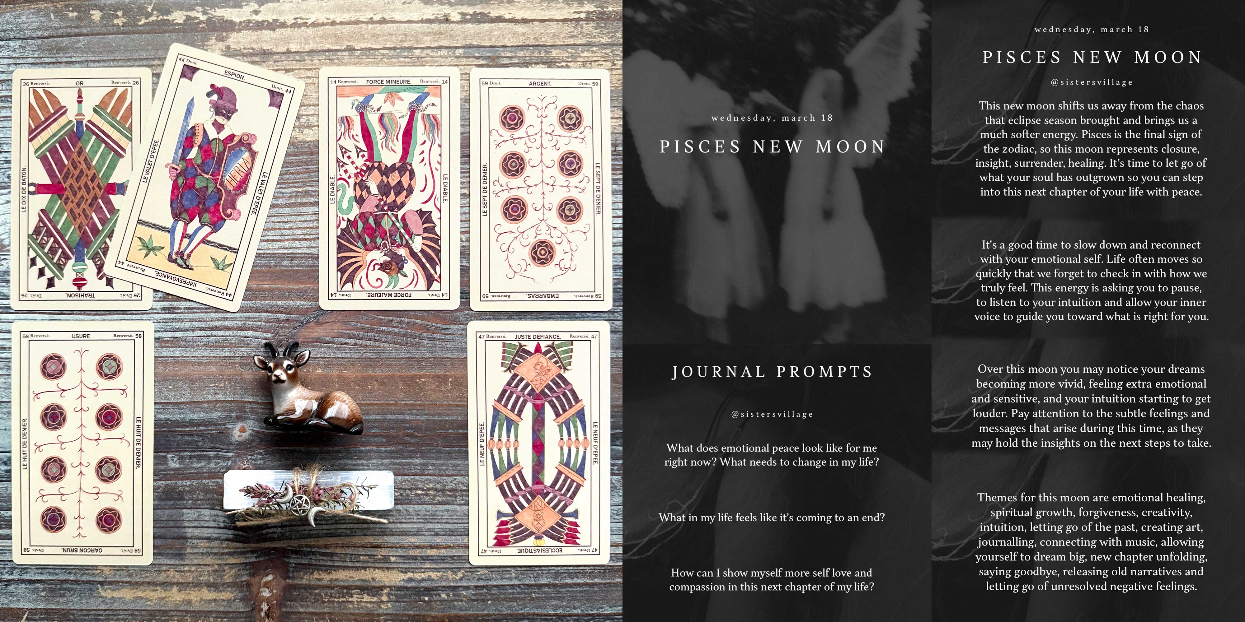 New Moon in Pisces Tarot Reading with the Tarocchino Arlecchino