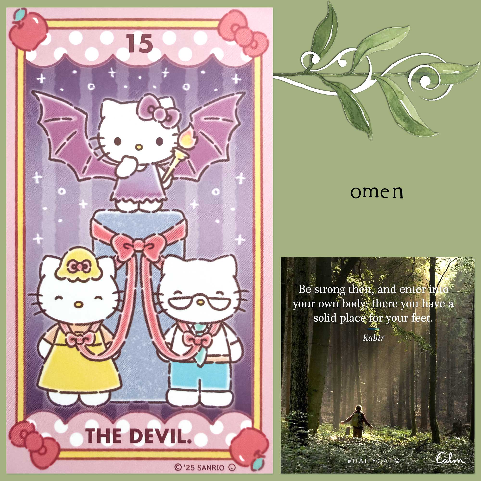 Luna's Hello Kitty Tarot - The Devil card