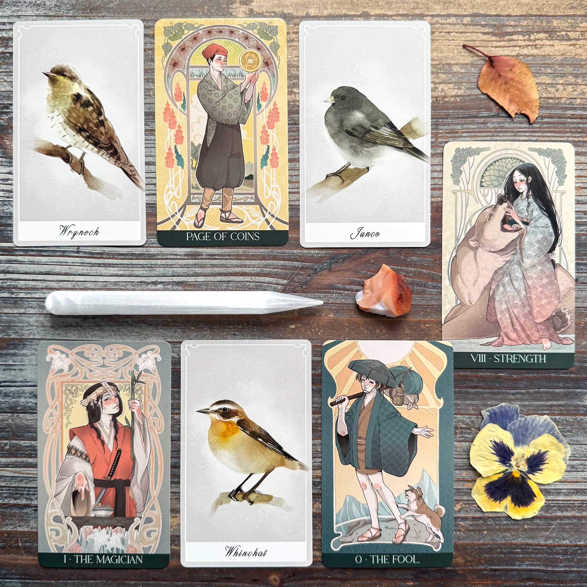 Tarot Reading with the Japanese Art Nouveau Tarot and Birdy Oracle