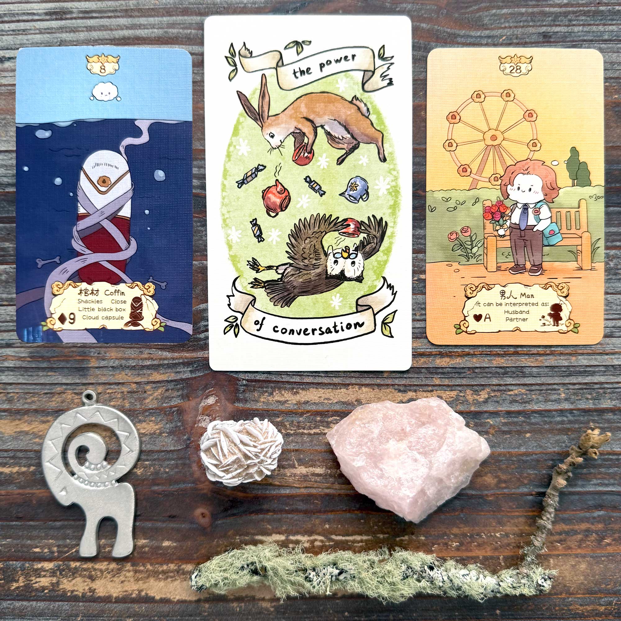 Tarot Reading with the Hundred-Acre Arcana and Cloud Rune Legend Lenormand