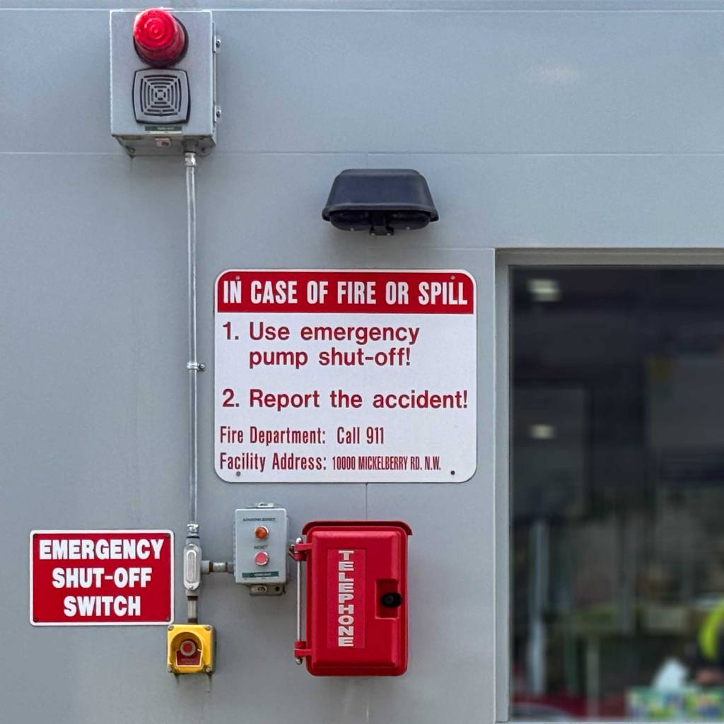 In Case of Fire or Spill