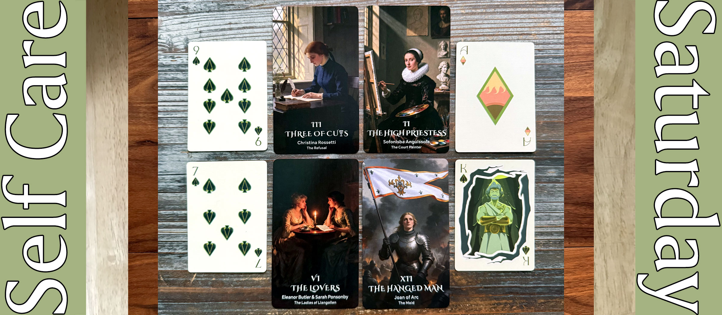 Self Care Saturday Tarot Reading with the SHE Pioneers Tarot and The Cycle of Chaos Playing Cards