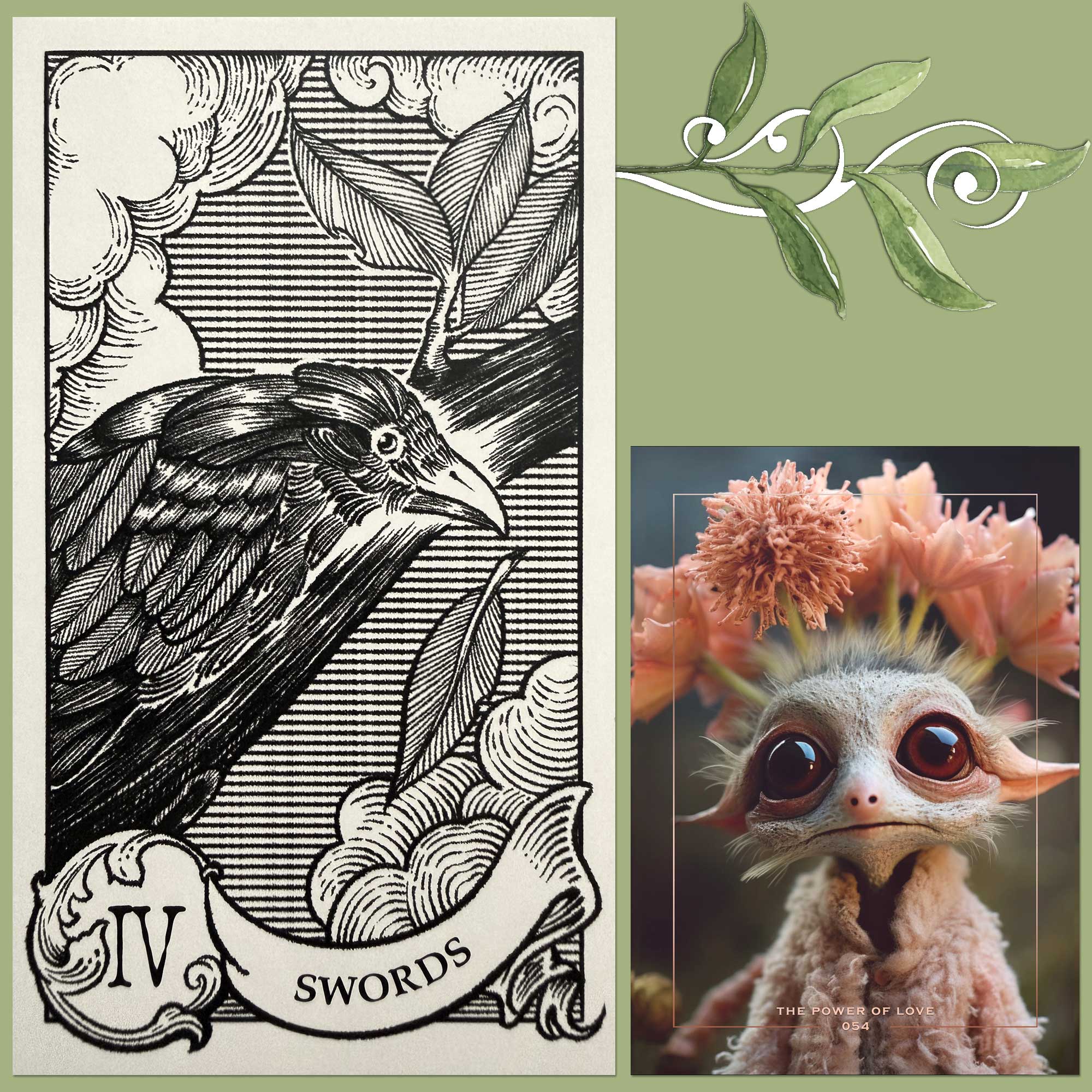 Quill & Ink Tarot - Four of Swords