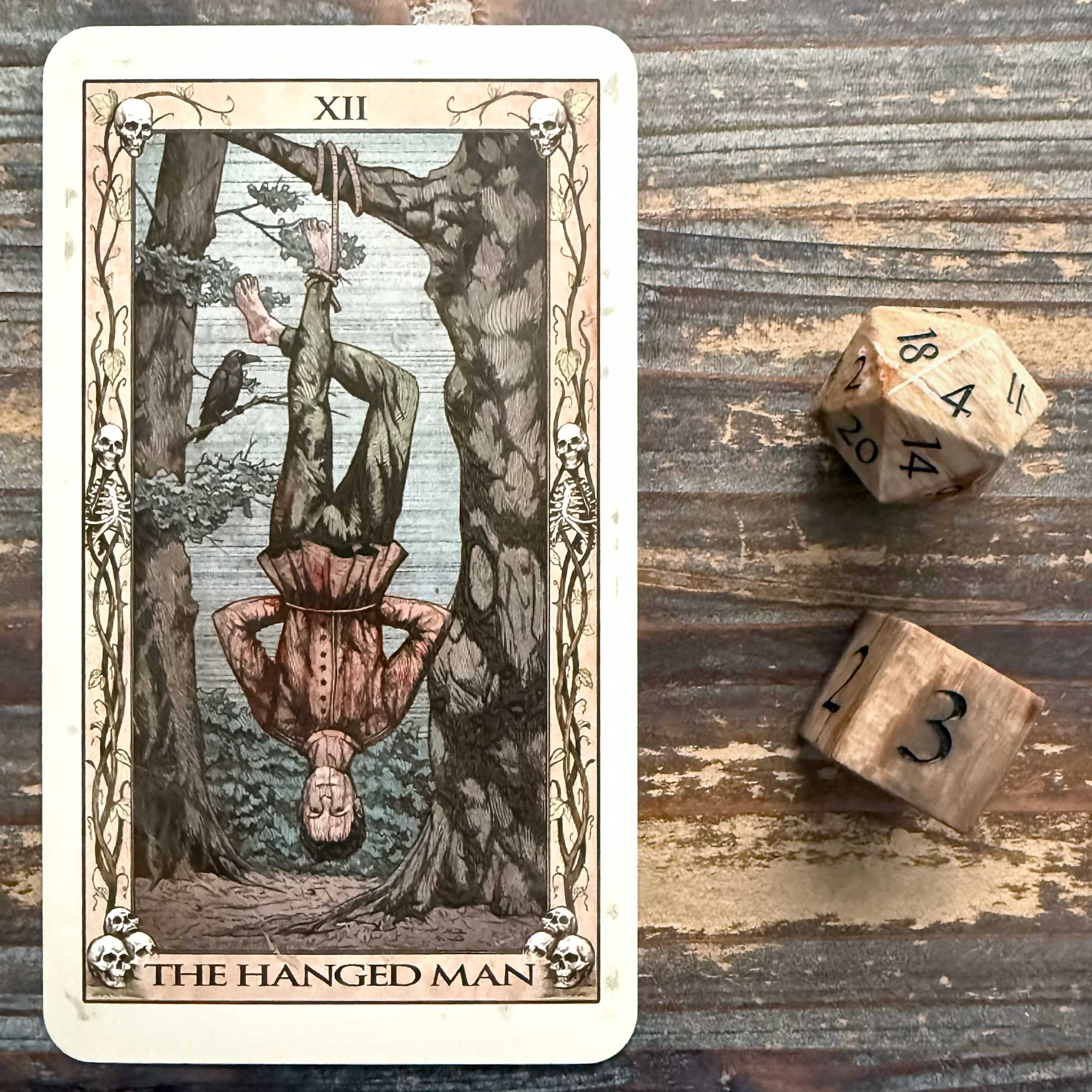 Tarot Activity from The One Card a Day Journal by Maria Sofia Marmanides - Quarry Tarot - The Hanged Man
