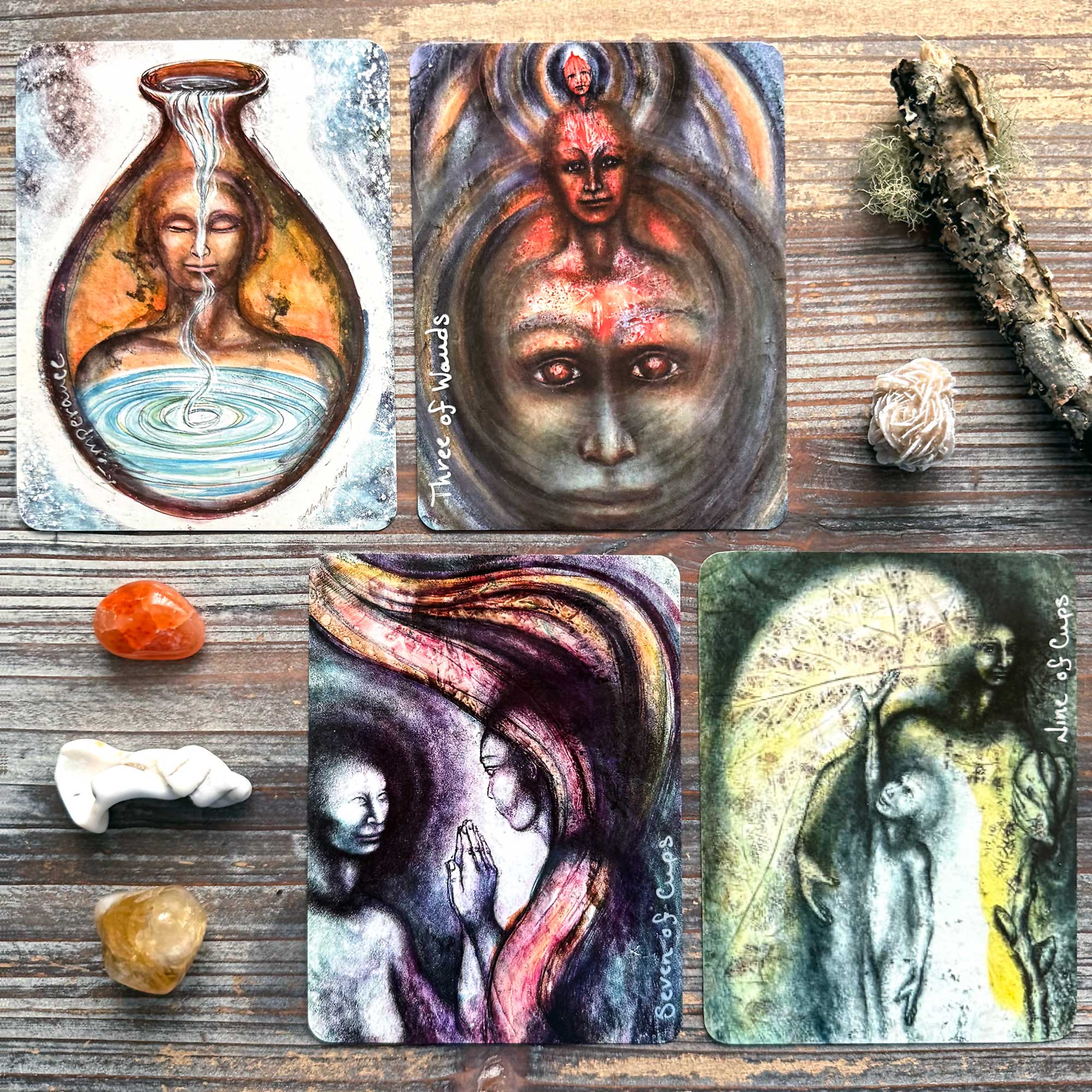 Tarot Reading with a Tarot Deck Created from Soulcards 1 & 2