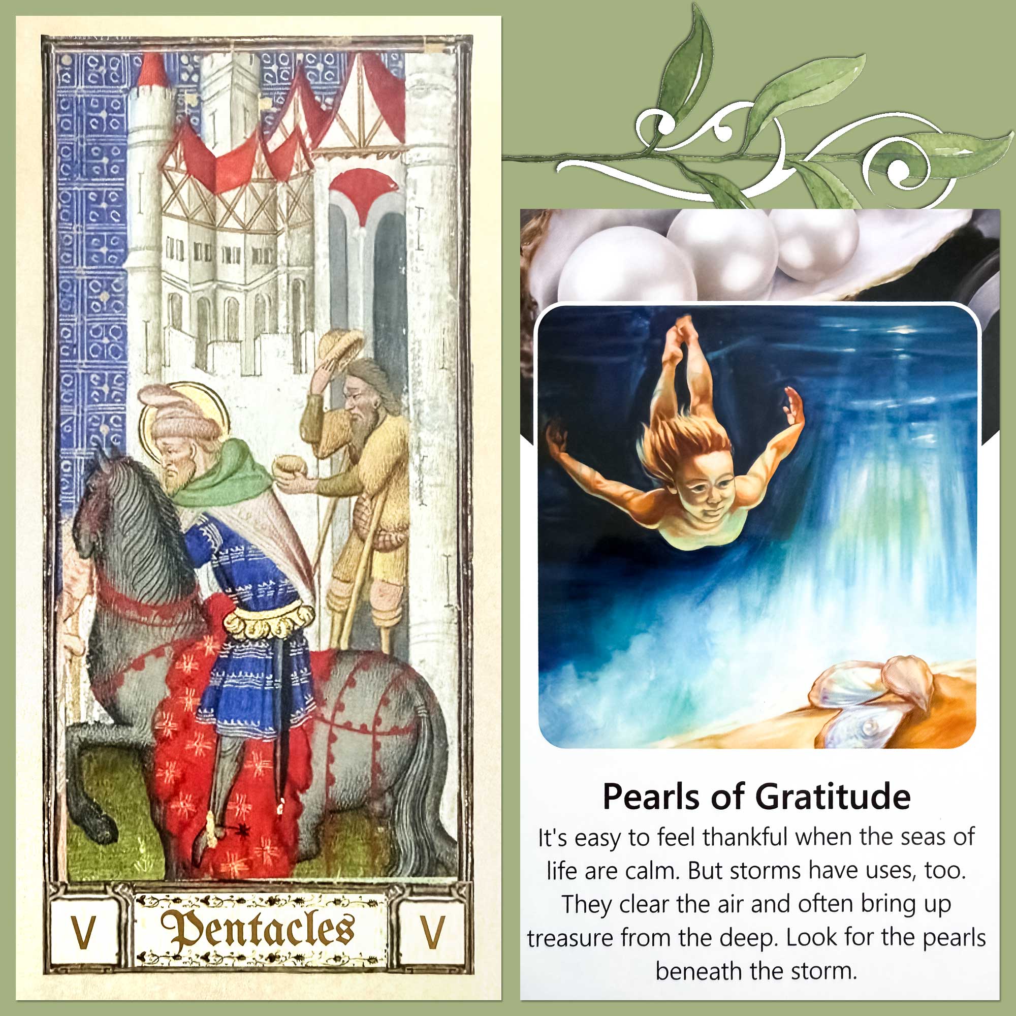 The Tarot of the Grand Hours of Rohan - Five of Pentacles