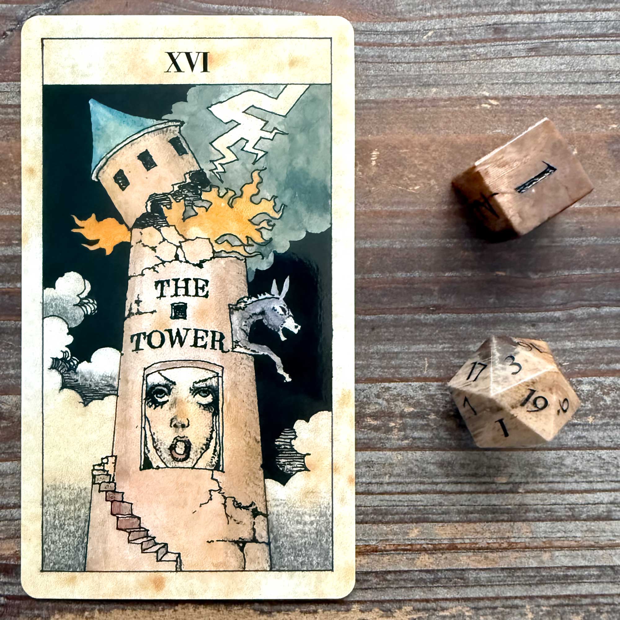 Tarot Activity from The One Card a Day Journal by Maria Sofia Marmanides - Spiritual Tarot - The Tower