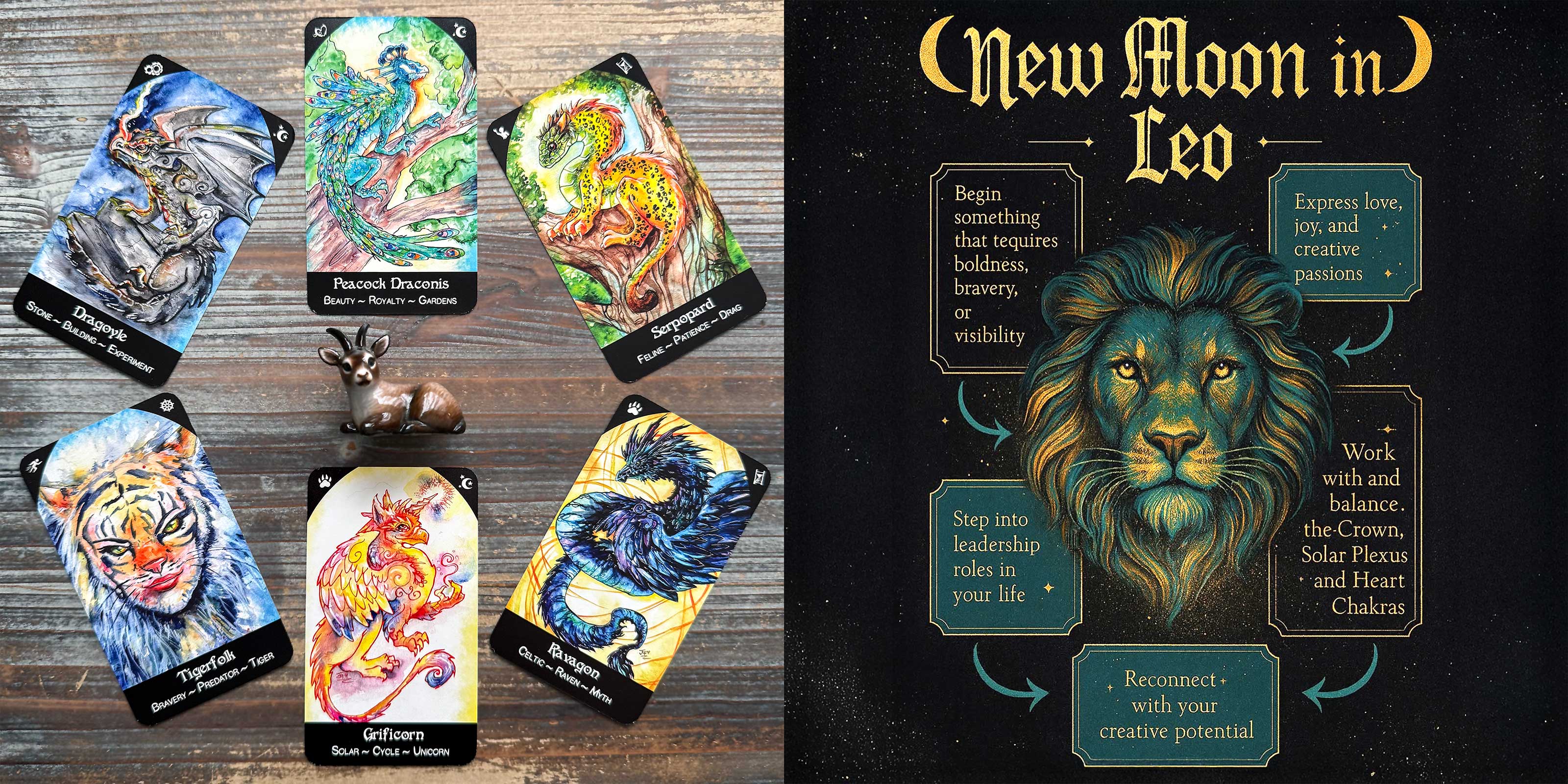 New Moon in Leo Oracle Reading with the Strange and Unusual Hybrids Oracle