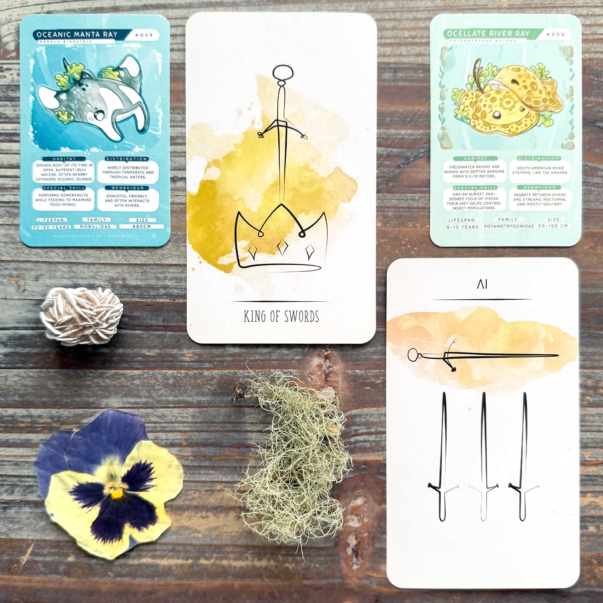 Tarot Reading with the Fine Line Tarot and Evy Benita's Trading Cards