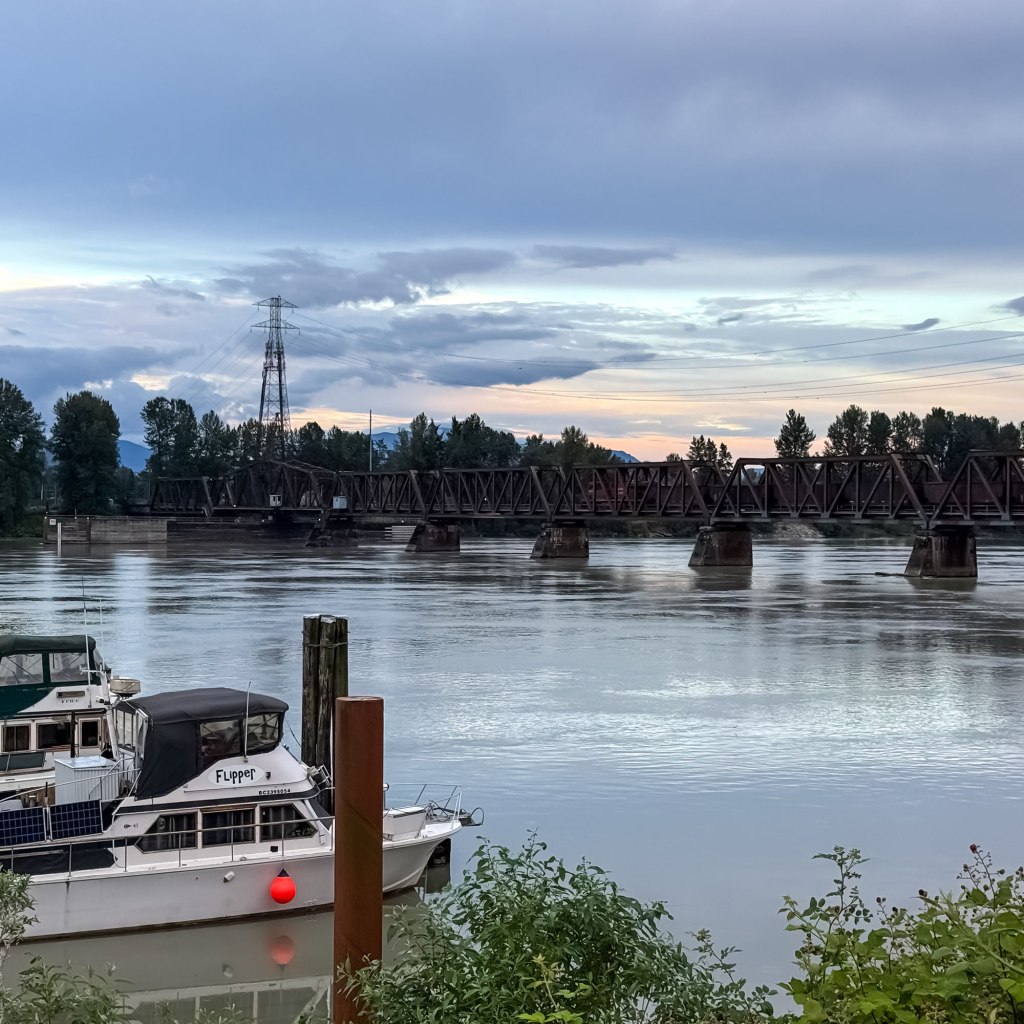 Fraser River Waterfront at Sunset