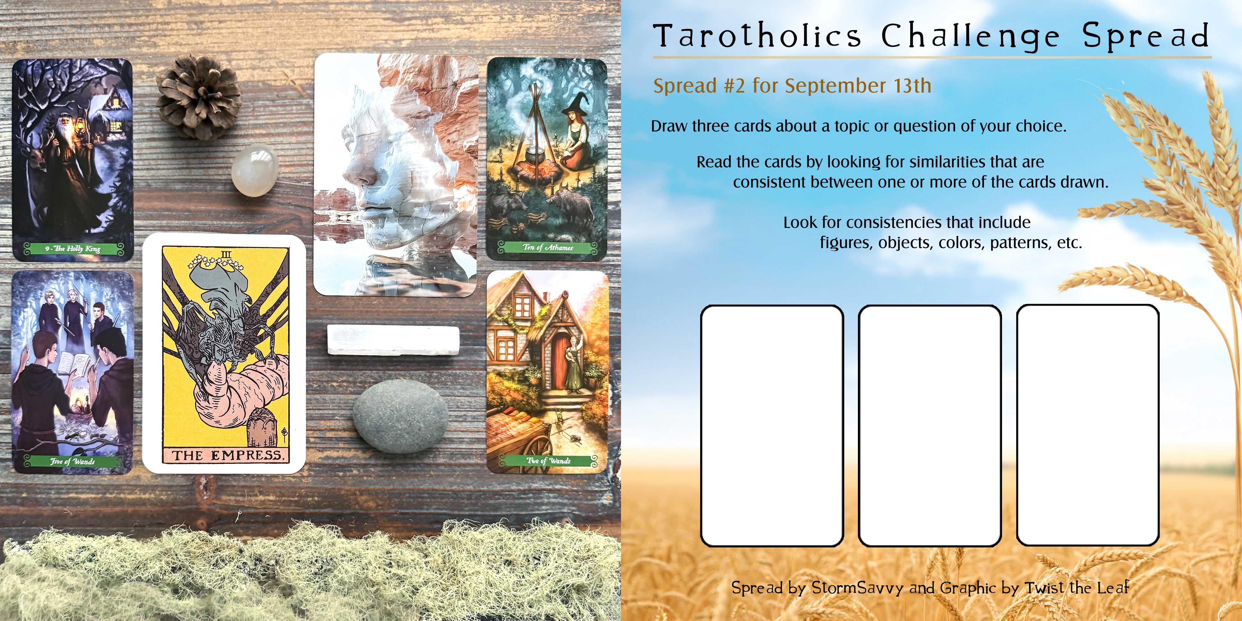 Tarot Reading with The Green Witch Tarot and Twist's Gratitude Postcards Oracle