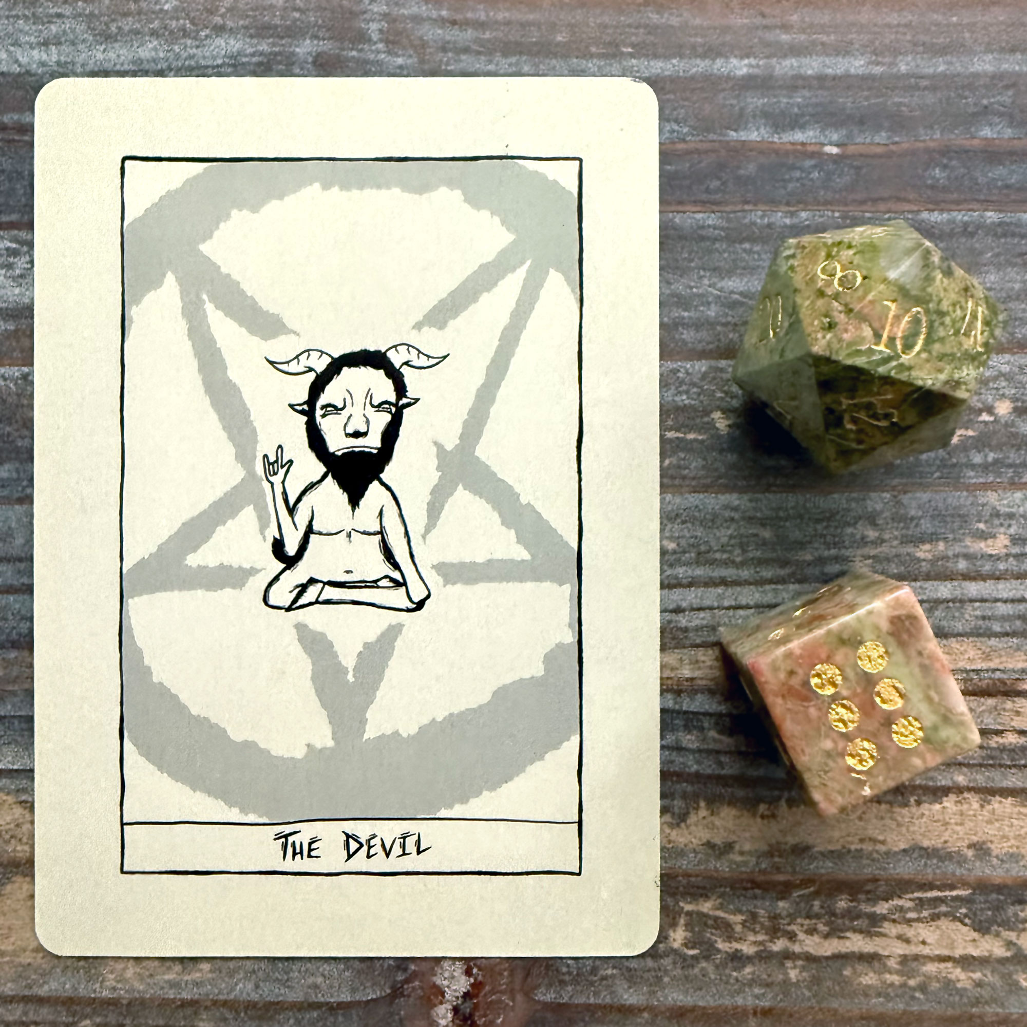 Tarot Activity from The One Card a Day Journal by Maria Sofia Marmanides - Roll to Roll Tarot - The Devil