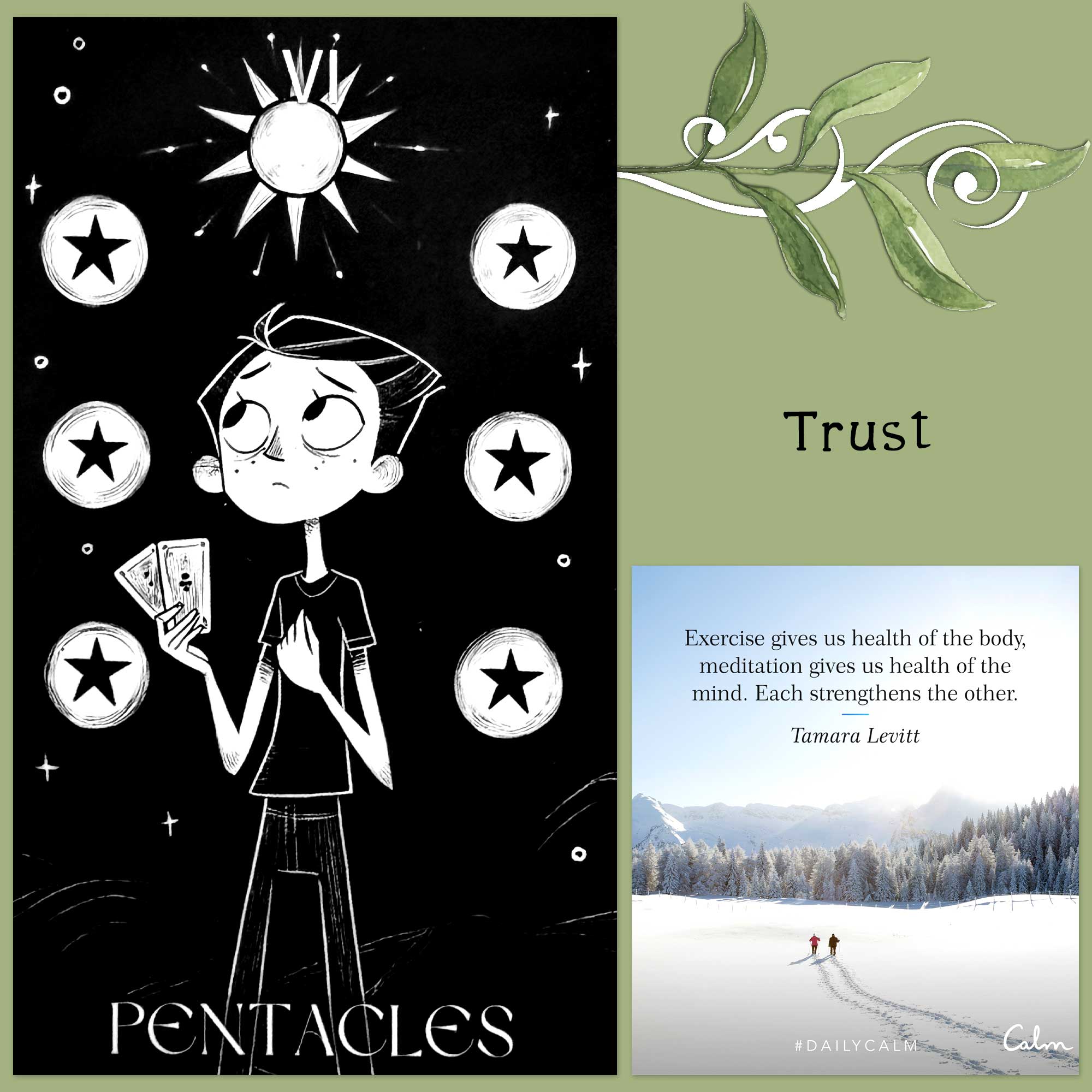 Dark Whimsical Tarot's Six of Pentacles