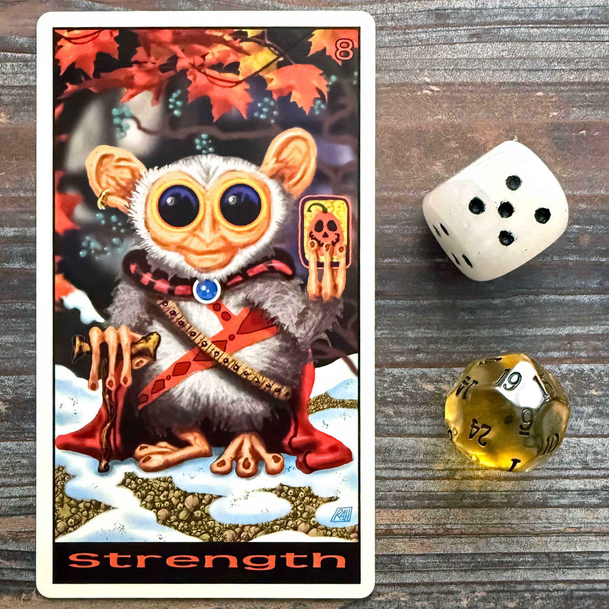 Tarot Activity from The One Card a Day Journal by Maria Sofia Marmanides - Halloween Tarot - The Strength card