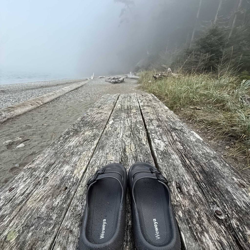 Small North Beach at Deception Pass on a Foggy Day